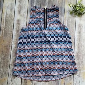 Stitch Fix 19 Cooper Rover Abstract Print Zip Back